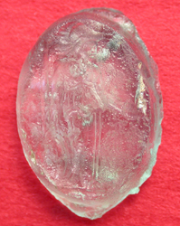 Ring Stone, Glass, Minerva, ca. 1st-3rd Century AD